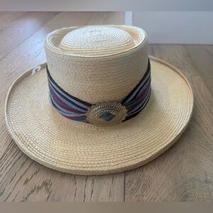 Authentic Mayan Palm Leaf Hat Handwoven Guatemala Maya-Quiché Indians Size 6